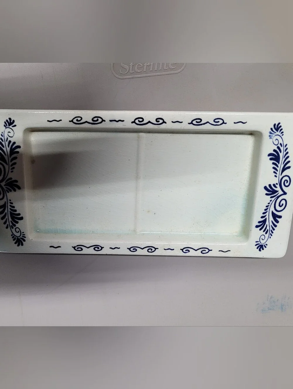 Sterling Blue and White Decorative Delft Bath Tray